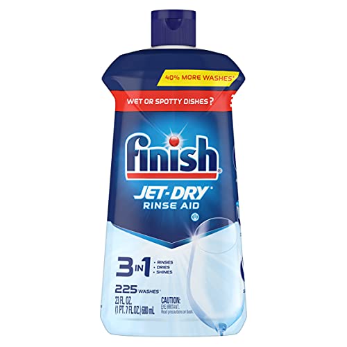 Book Cover Finish Jet-Dry Rinse Aid, Dishwasher Rinse Agent and Drying Agent, 23 fl oz, Packaging may vary