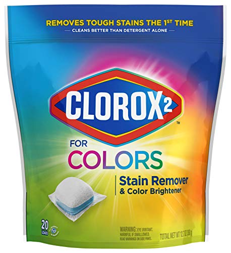 Clorox 2 for Colors - Stain Remover and Color Brightener Packs, 20 Count (Package May Vary)