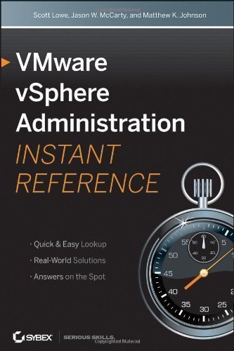 VMware vSphere 5 Administration Instant Reference by Kusek, Christopher, Van Noy, Van, Daniel, Andy 2nd (second) Edition (12/6/2011)