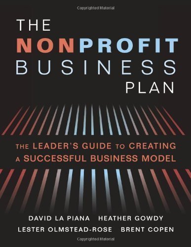 The Nonprofit Business Plan: A Leader's Guide to Creating a Successful Business Model by La Piana, David, Gowdy, Heather, Olmstead-Rose, Lester, Cope (2012)