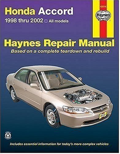 Honda Accord 1998-2002 (Haynes Repair Manual) 1st (first) Edition by Haynes (2004)