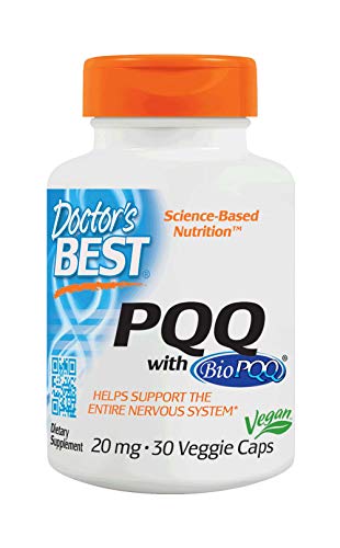 Doctor's Best PQQ with BioPQQ, Non-GMO, Vegan, Gluten Free, Soy Free, 20 mg, 30 Veggie Caps