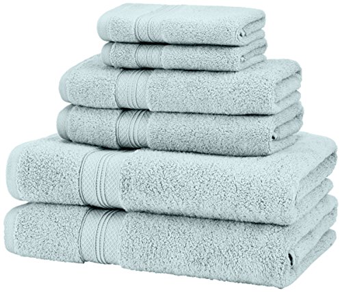 Pinzon 6 Piece Pima Cotton Bath Towel Set - Spa Blue