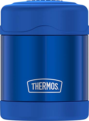 Book Cover THERMOS FUNTAINER 10 Ounce Stainless Steel Vacuum Insulated Kids Food Jar, Blue