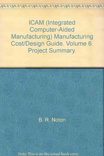 ICAM (Integrated Computer-Aided Manufacturing) Manufacturing Cost/Design Guide. Volume 6. Project Summary.
