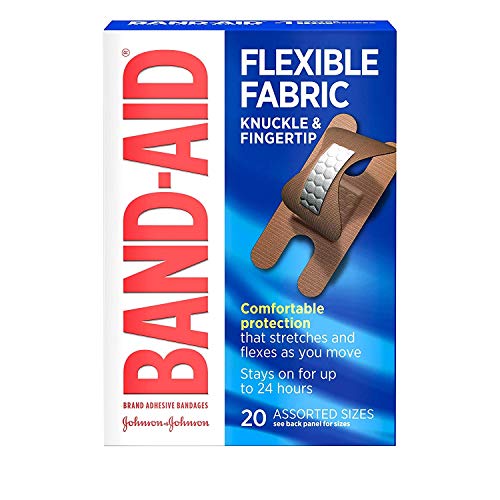 Book Cover Band-Aid Brand Flexible Fabric Adhesive Bandages for Wound Care and First Aid, Finger and Knuckle, 20 ct (Pack Of 2)