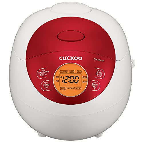 Book Cover Cuckoo CR-0351F Electric Heating Rice Cooker (Red), 7.80 x 8.90 x 11.50