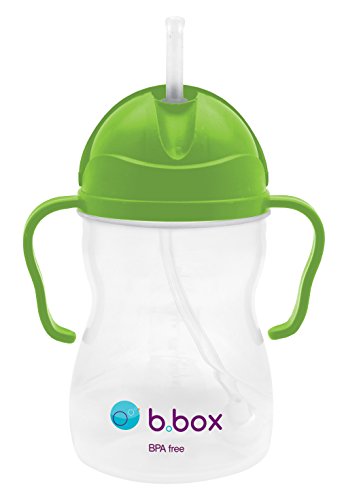 b.box Sippy Cup with Innovative Weighted Straw | Easy-Grip Handles | Color: Apple | 8 oz. | BPA-Free | Phthalates & PVC Free | Dishwasher Safe