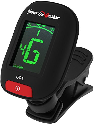 Tuner On Guitar Clip-On Tuner for Guitars, Ukulele, Bass, Violin, Chromatic, 360 Degree Rotating, Acoustic, Fast & Accurate, Easy to Use, Auto Power Off, Battery Included.