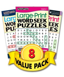 Large Print Word Seek Puzzles-8 Pack