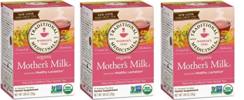 Book Cover Traditional Medicinals Teas Organic Mother's Milk Tea Bags, 16 Count - 3 Pack