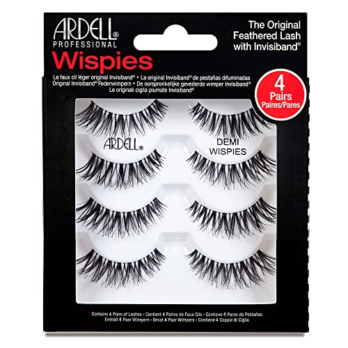 THE Best 4 Pairs Ardell Demi Wispies Natural Multipack False Eyelashes Fake Eye Lashes