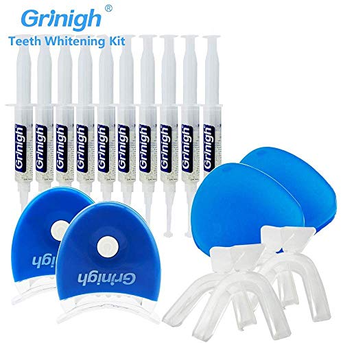 Family Teeth Whitening Kit 35% Carbamide Peroxide Teeth Whitener Gel Dental Tooth Whitening System Oral Gel Kit Teeth Bleaching Kit 30 Treatments for 2 Person