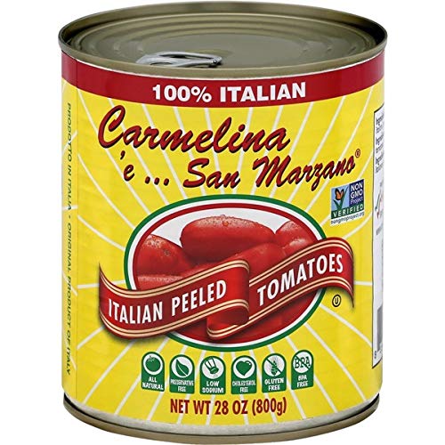 Carmelina 'e... San Marzano Italian Whole Peeled Tomatoes in Puree, 28 ounce (Pack of 6)