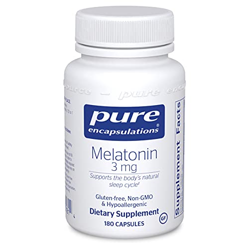 Pure Encapsulations Melatonin 3 mg | Antioxidant Supplement to Support Natural Sleeping* | 180 Capsules