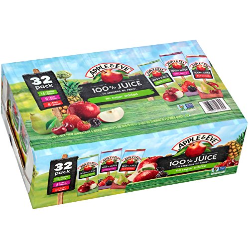 Book Cover Apple & Eve 100% Juice Variety Pack, 6.75 Fl Oz, Pack of 32
