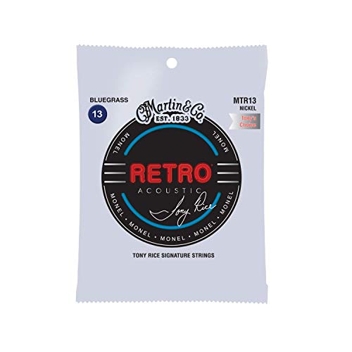 Martin Retro Acoustic MTR13 Bluegrass-Gauge Guitar Strings, Tony Riceâ€™s Choice, Monel Nickel
