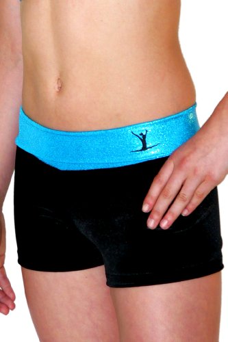 TumbleWear TW Aqua/Black Hipster Shorts
