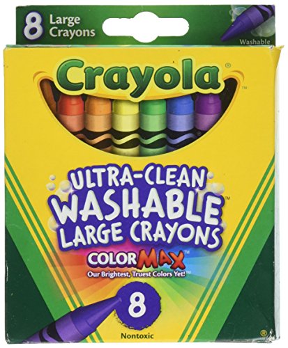 Book Cover Crayola Washable Crayons, Large, 8 Colors - 2 Packs
