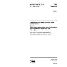 ISO 14644-2:2000 Cleanrooms and Associated Controlled Environments -- Part 2: Specifications for Testing and Monitoring to Prove Continued Compliance with ISO 14644-1. El Precio Es En Dolares