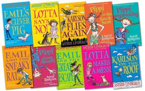 Pippi Longstocking 10 Illustrated Books Box Set Collection RRP 52.90 by Astr...
