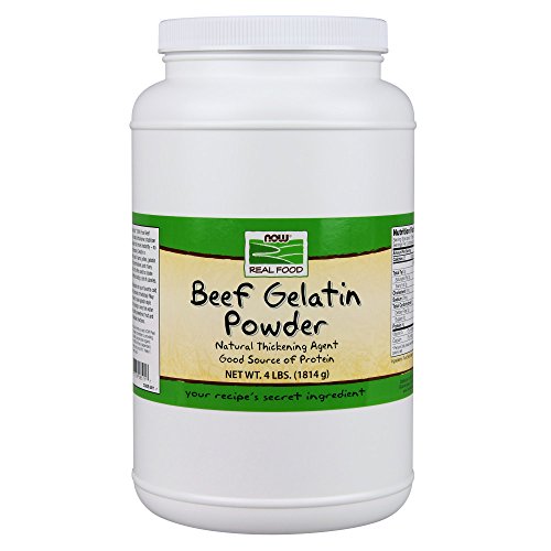 Book Cover NOW Foods, Beef Gelatin Powder, Natural Thickening Agent, Source of Protein, 4-Pound
