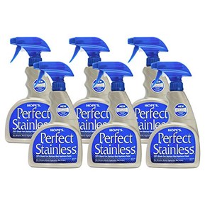 Hope's Perfect Stainless Steel Cleaner Streak-Free Self-Polishing Formula, Blocks Fingerprints, Pack of 6, 22 Ounce, 132 Fl Oz