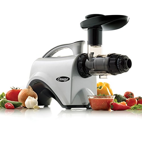 Book Cover Omega NC800HDS Juicer Extractor and Nutrition System Creates Fruit Vegetable and Wheatgrass Juice Quiet Motor Slow Masticating Dual-Stage Extraction with Adjustable Settings, 150-Watt, Silver