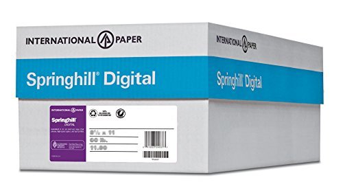 Springhill, Digital Vellum Bristol Cover Ivory, 67lb, Letter, 8.5 x 11, 2,000 Sheets / 8 Ream Case, Made in The USA