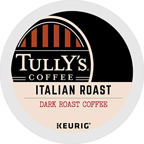 Tully's Coffee, Italian Roast, Single-Serve Keurig K-Cup Pods, Dark Roast Coffee, 96 Count (4 Boxes of 24 Pods)