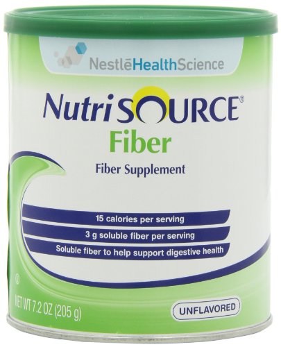 NutriSource Fiber Supplement Powder, Unflavored, 7.2 oz Canister, 1 Pack