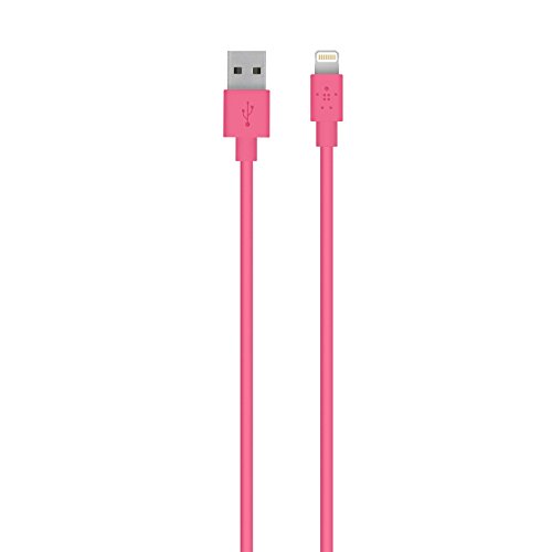 Belkin Lightning to USB Cable - MFi-Certified iPhone Lightning Cable for iPhone XS, XS Max, XR, X, 8/8 Plus and more (4ft/1.2m), Pink, Compatible with iPhone 11, 11 Pro, 11 Pro Max, XS, XS Max, XR, X, 8, 8 Plus and previous iPhone models with Li