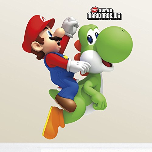 Book Cover RoomMates RMK1918GM Ninetendo Super Mario Bros. Yoshi and Mario Peel and Stick Giant Wall Decals 23