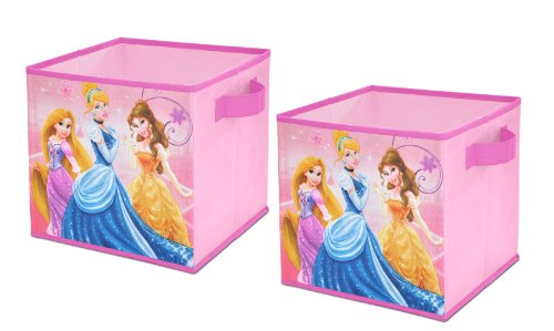 Book Cover Disney Princess Storage Cubes, Set of 2, 10-Inch