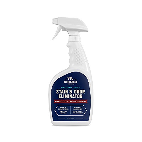 Book Cover Rocco & Roxie Supply Professional Strength Stain and Odor Eliminator, Enzyme-Powered Pet Odor and Stain Remover for Dogs and Cat Urine, Spot Carpet Cleaner for Small Animal, 32 oz.
