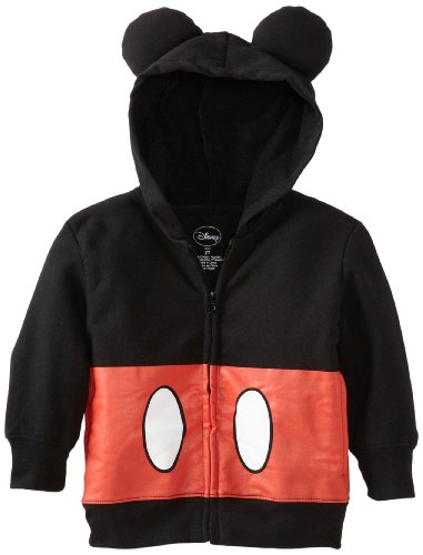 Book Cover Disney Little Boys' Toddler Mickey Mouse Hoodie, Black, 2T