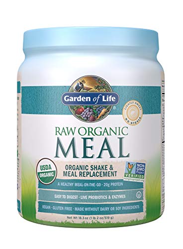 Book Cover Garden of Life Raw Organic Meal Replacement Powder - Lightly Sweet, 14 Servings, 20g Plant Based Protein Powder, Superfoods, Greens, Vitamins Minerals & Probiotics, All-in-One Meal Replacement Shake