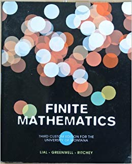 Finite Mathematics: University of Montana