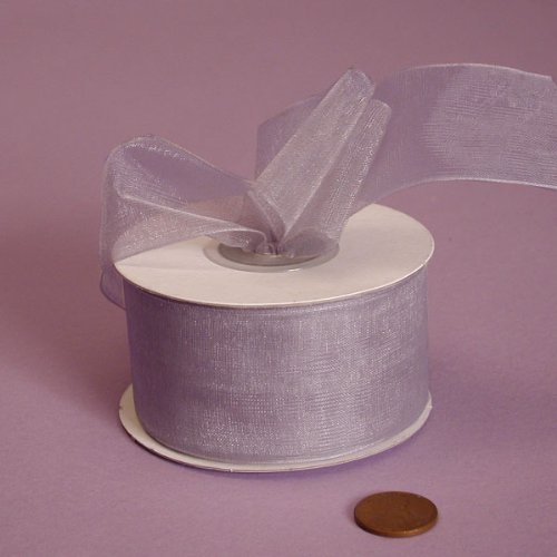 Silver Shimmer Sheer Organza Ribbon, 1-1/2" X 25Yd