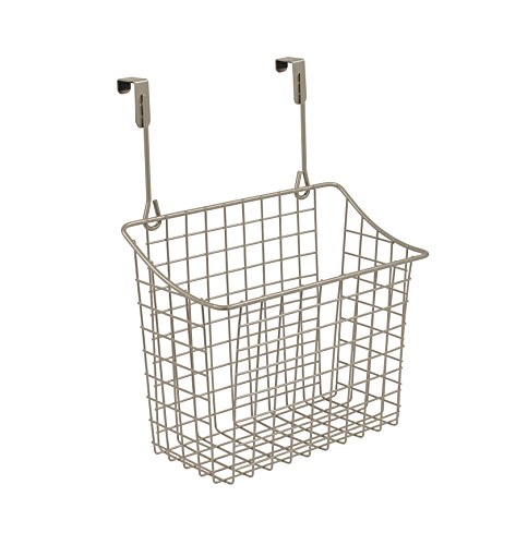 Spectrum Diversified Grid Storage Basket, Over the Cabinet, Medium, Satin Nickel