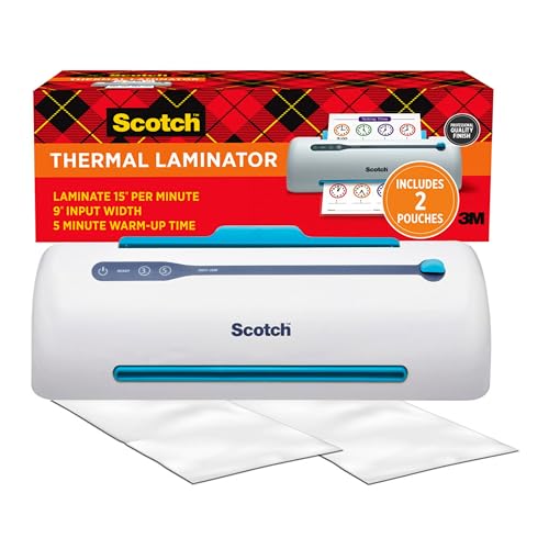 Scotch PRO Thermal Laminator, Never Jam Technology Automatically Prevents Misfed Items , 2 Roller System (TL906)