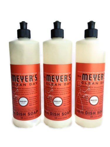 Mrs. Meyers Clean Day Liquid Dish Soap Radish Scent 16 Oz. 3 Pack