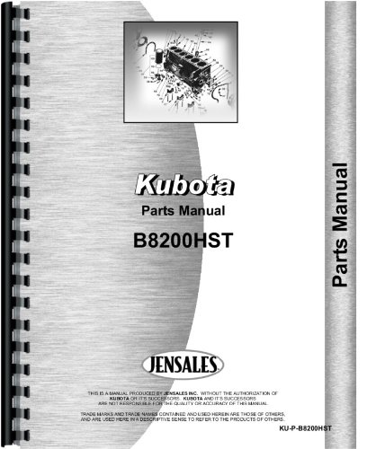 Kubota B8200HST Tractor Parts Manual