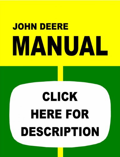 John Deere 4430 Tractor I&T Service Manual