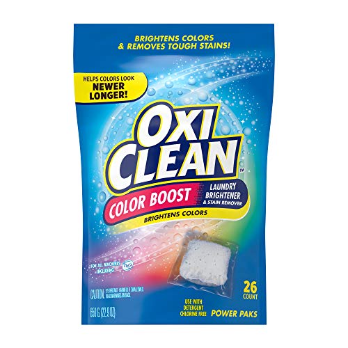 Book Cover OxiClean Color Boost Color Brightener plus Stain Remover Power Paks, 26 Count