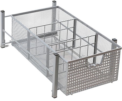 DecoBros Mesh Cabinet Basket Organizer, Silver