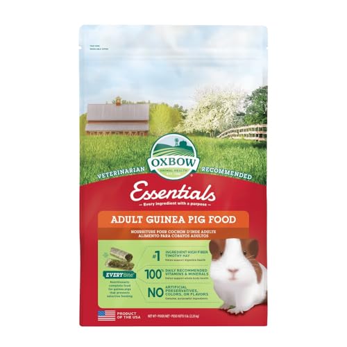 Oxbow Essentials Adult Guinea Pig Food - All Natural Adult Guinea Pig Pellets - 5 lb.