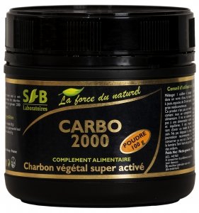 Charbon végétal super activé Carbo 2000- pot de 100g - laboratoires Sfb