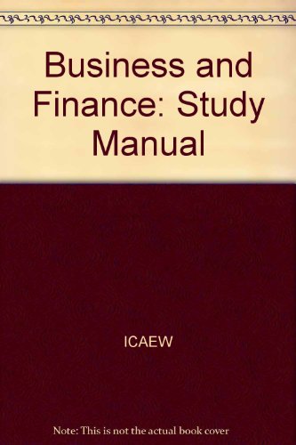 Business and Finance: Study Manual