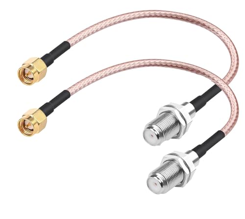 RF coaxial coax cable assembly SMA male to F female 6''